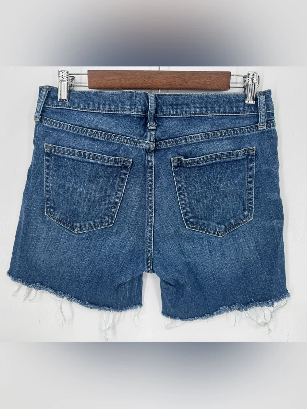GAP Women's Medium Blue Distressed Denim 